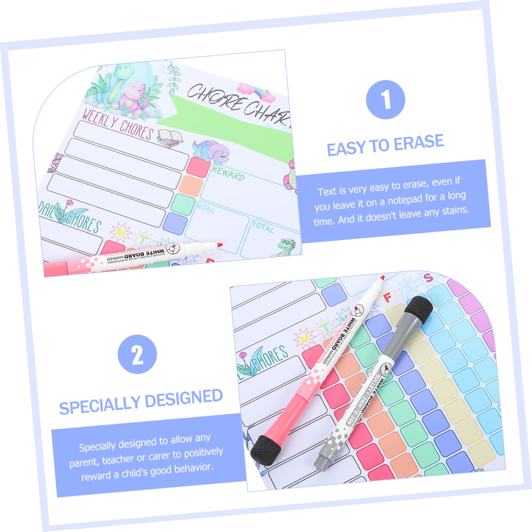 Angoily 4 Tabla de Recompensas Magnética Reutilizable para Accesorio Infantil para Hábitos y Diarias Calendario Semanal para Seguimiento Superficies Metálicas Familiar Educativo