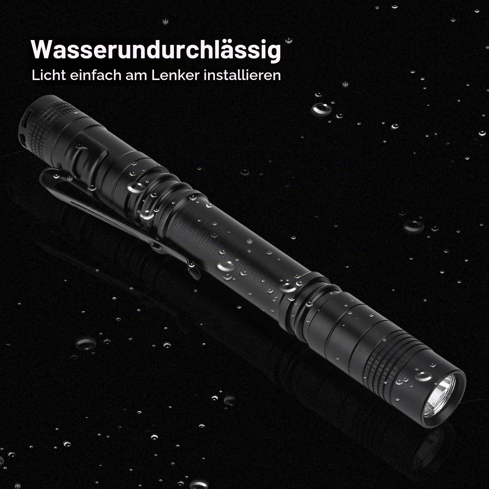 Mini LED Taschenlampe, Wasserdicht Stift Licht für Outdoor-Aktivitäte, Inspektion, Arbeit, Reparatur, Geschenk - 2*AAA-Batterien (Nicht Enthalten) (10 Stücke)