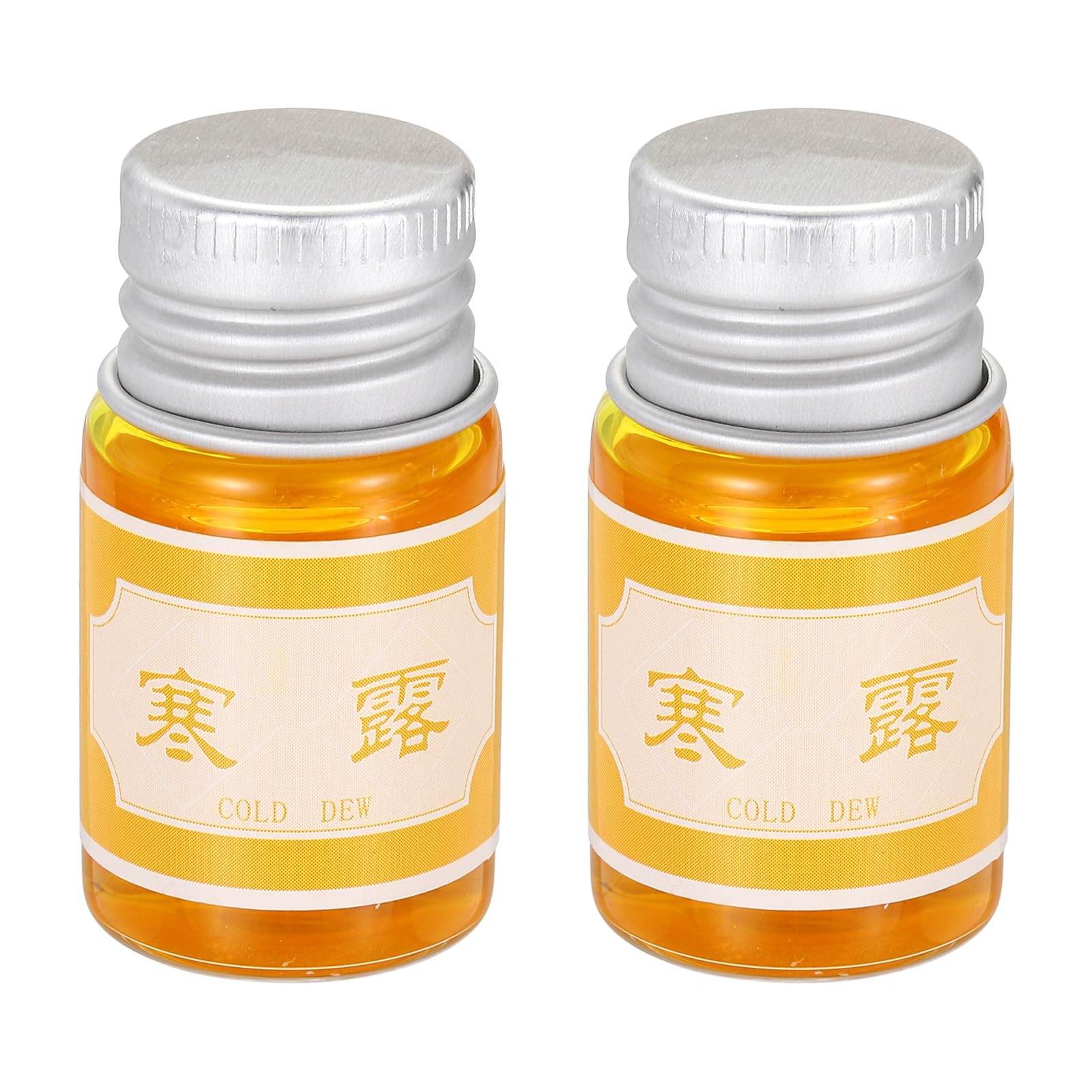 PATIKIL 2 Pcs Fountain Pen Ink Orange Yellow, 5ml Calligraphy Dip Pen Bottled Ink with Gold Glitter Non-Carbon, Smooth Flow Color Dip Drawing Set for Writing, Painting, Journaling