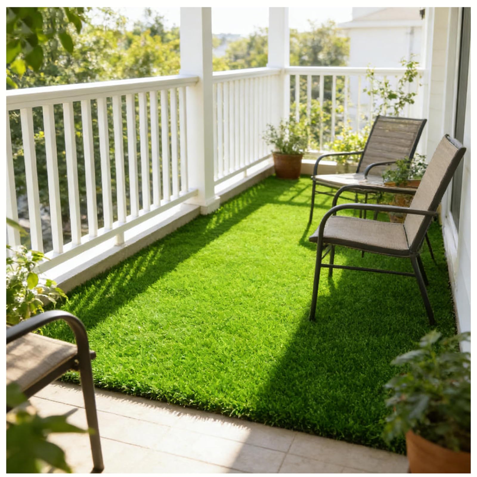 Gazon Artificiel 3m X 15m Réaliste Gazon Artificiel Tapis Faux Gazon Tapis 20MM Pile Hauteur Naturel Intérieur Extérieur sous-Couche De Gazon Artificiel(Size:3X3M)