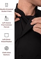 Vista 4 de Filipina básica JLCL-BER-2XL de Chef Works con manga 34