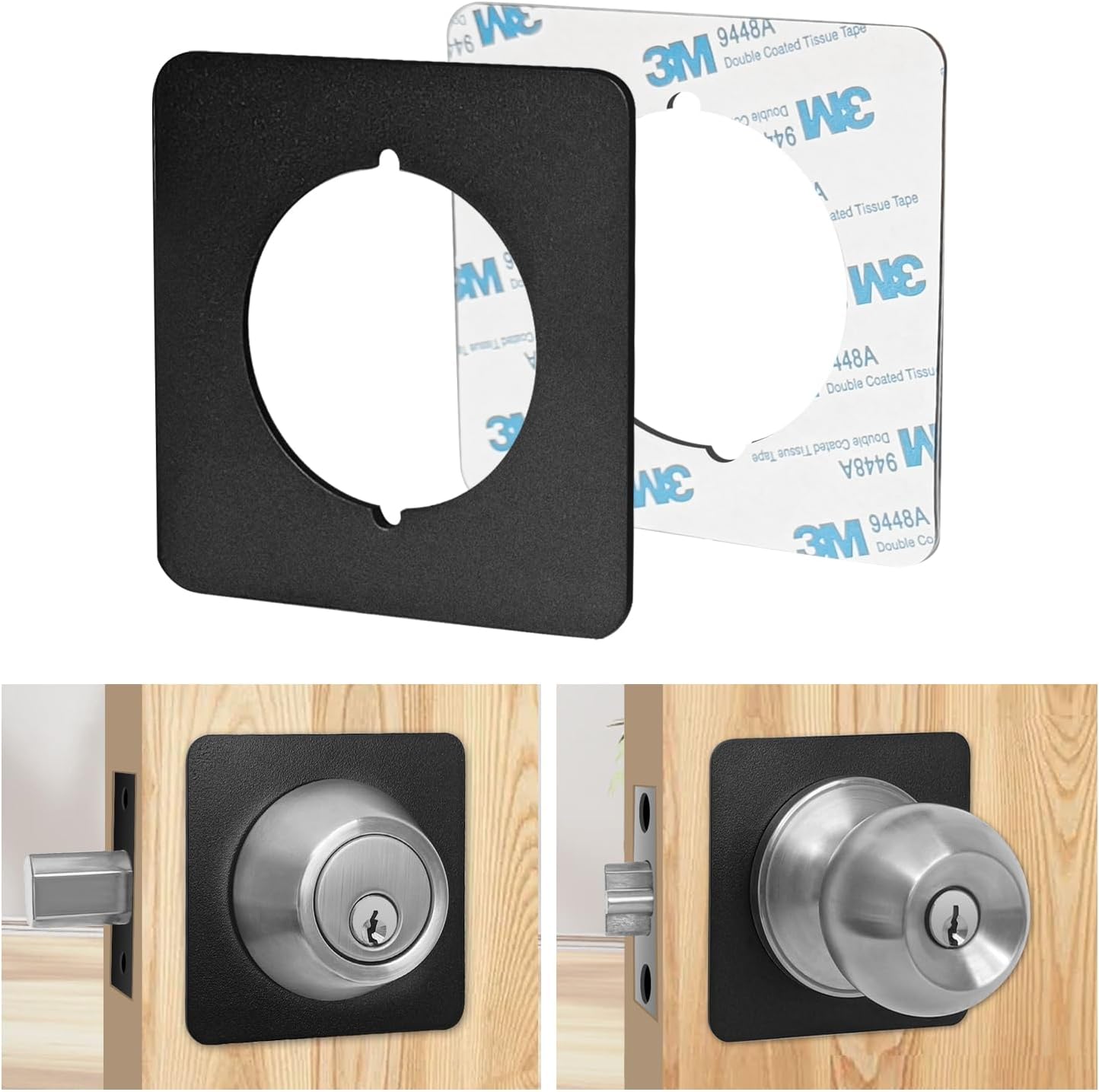 Door Knob Plates Square Version, Matte Black, Door Reinforcement Plate, Door Handle Cover Filler Fixing Repair Backplate, Scar Plates for Door Knob/Deadbolt(4 Pcs, Matte Black) Door Knob Plates Square Version, Matte Black, Door Reinforcement Plate, Door Handle Cover Filler Fixing Repair Backplate, Scar Plates for Door Knob/Deadbolt(4 Pcs, Matte Black)