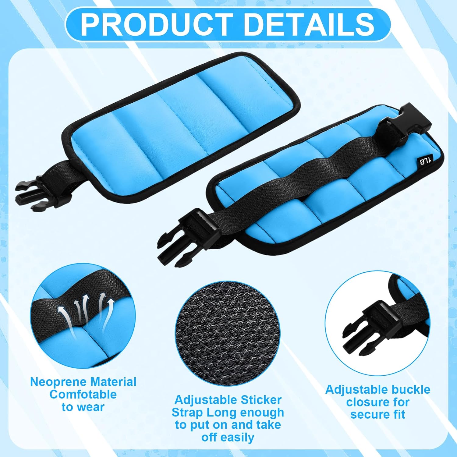 Hollowfly Water Aerobics Set, 4 Piece Pool Exercise Kit (2 Aquatic Dumbbells + 2 Ankle/wrist Weights), EVA Foam, Low-impact Workout