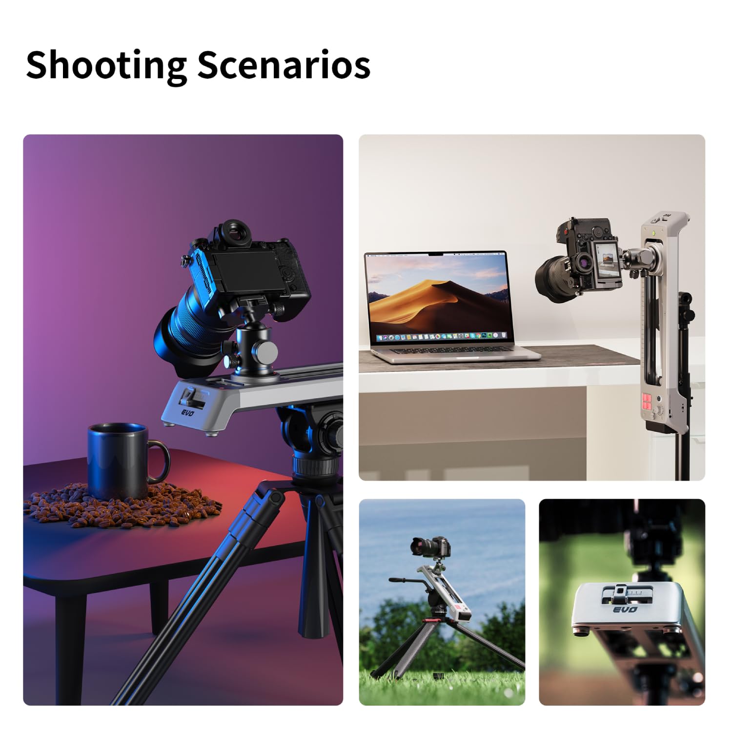ZEAPON EVO D60 Slider per fotocamera motorizzata – 670 mm silenzioso Slider video elettrico per fotocamere DSLR/mirrorless e controllo velocità in tempo reale, regolazione punto AB