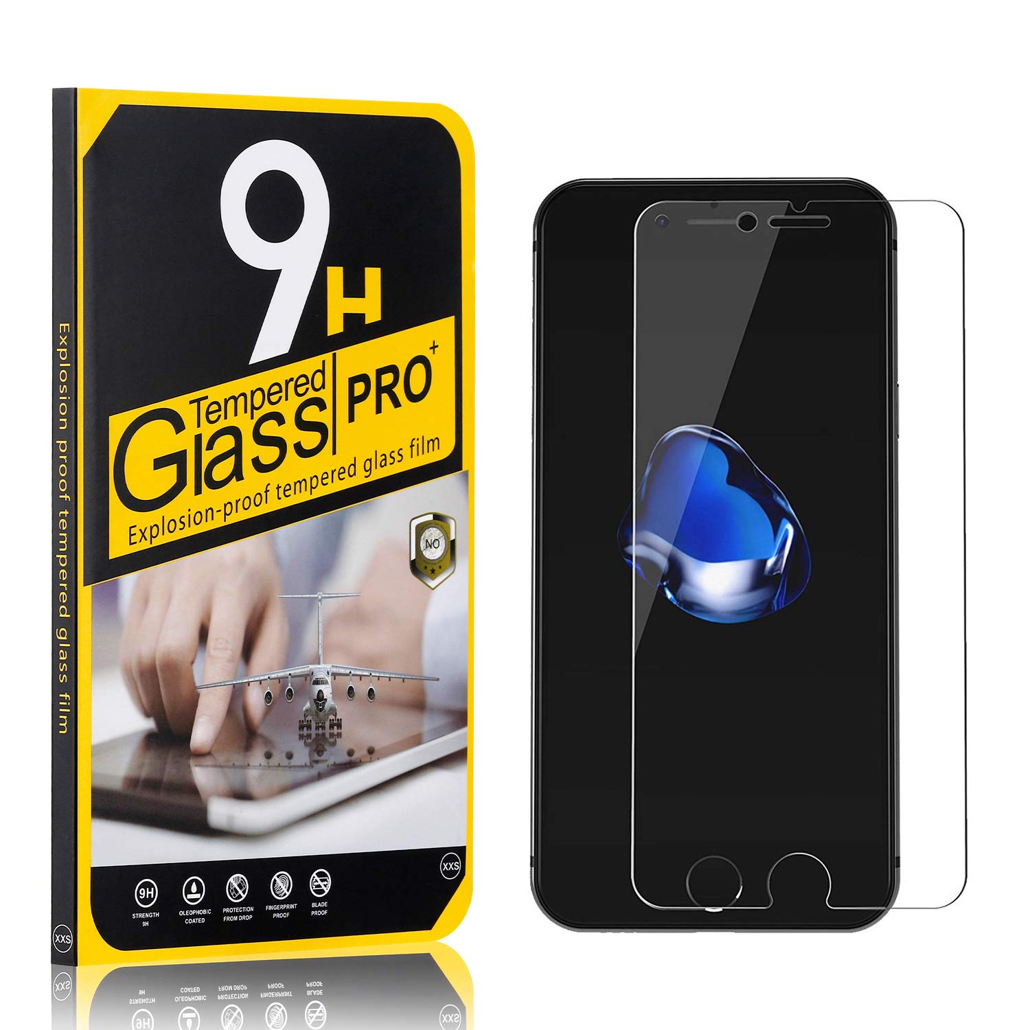 Screen Protector for iPhone SE 2020 /iPhone 8 /iPhone 7, Bear Village 9H Hardness Tempered Glass Screen Protector, HD Crystal Clear Screen Protector Film for iPhone 6S /iPhone 6, 1 Pack