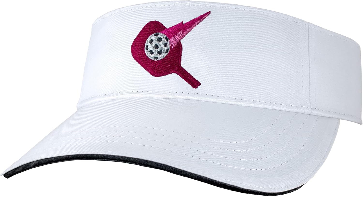 Pickleball Pro® Visor Women's Lightweight, UV-Protective, Stay Cool Sports Visor (Dark Pink Logo)