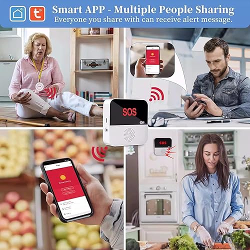 Miniatura 5 de Los mejores sistemas de alerta de vida para personas mayores sin tarifa mensual - Sistema de monitoreo WiFi para ancianos con buscapersonas mayores