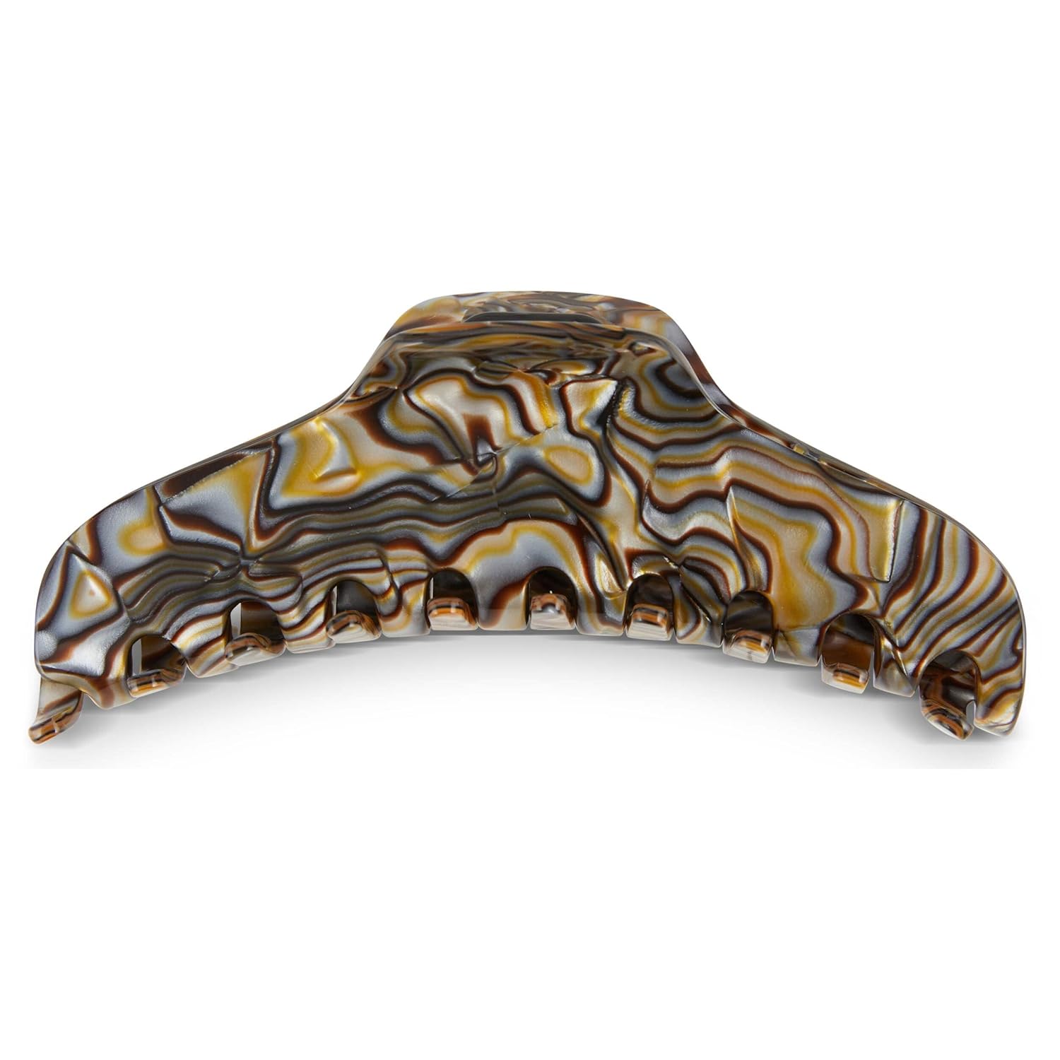 Allure Emmeline French Jumbo Jaw Clip, Large Hair Clip for Thick Hair - Onyx