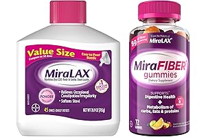 MiraLAX Travel Ready Bundle with Travel Snap Cap and MiraFiber Gummies