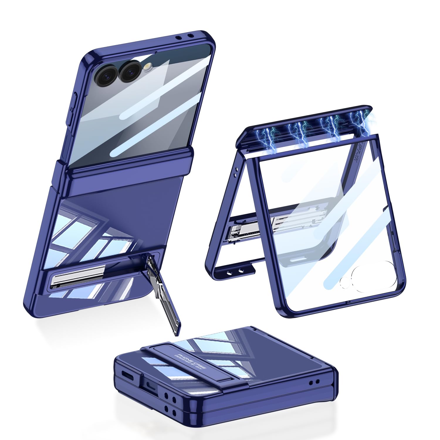 Galaxy Z Flip 7 ile Uyumlu Kılıf Kamera Korumalı Şeffaf Tasarımlı