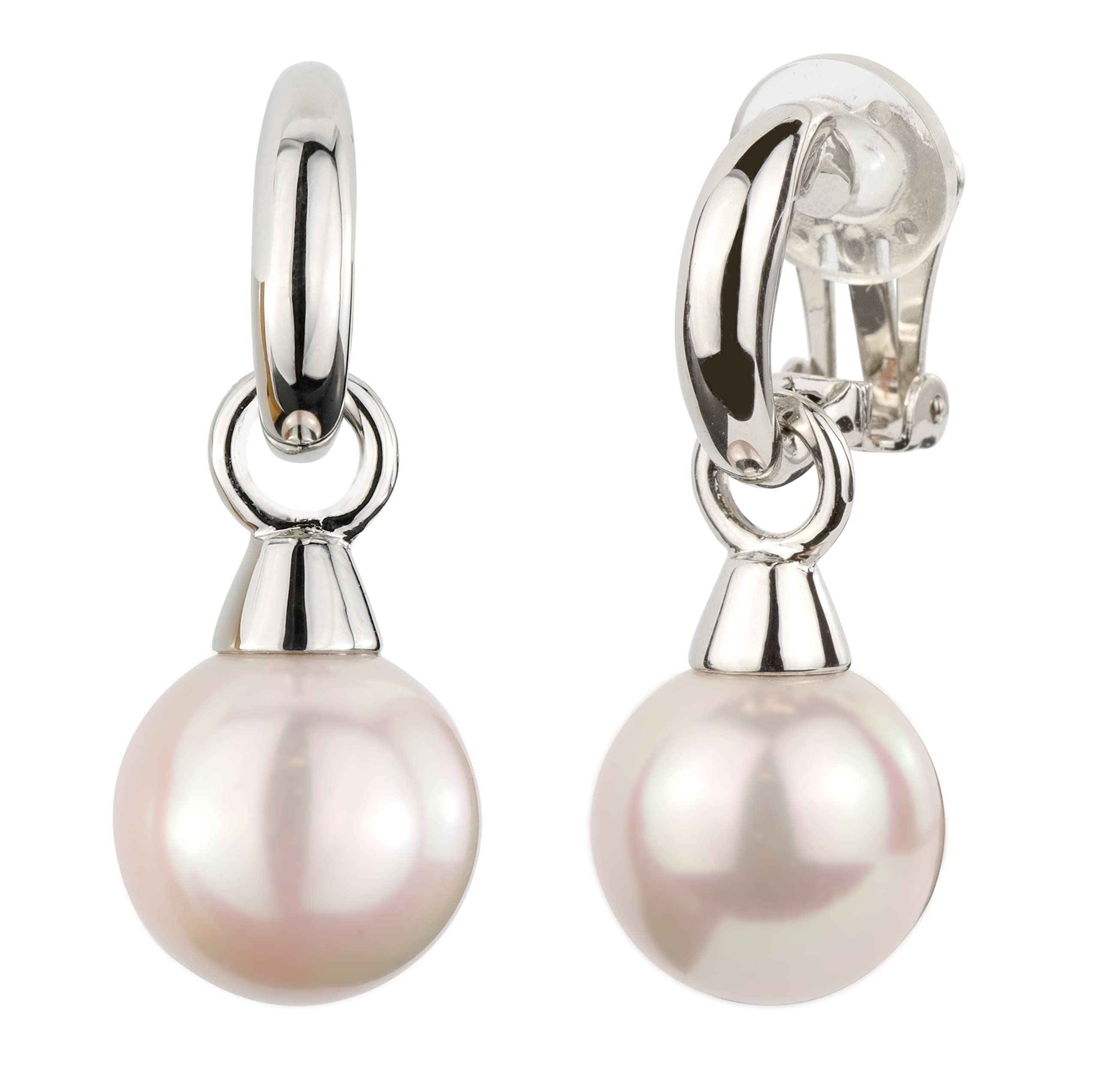 Traveller Orecchini a clip – Gancio – 14 mm perla, Perla
