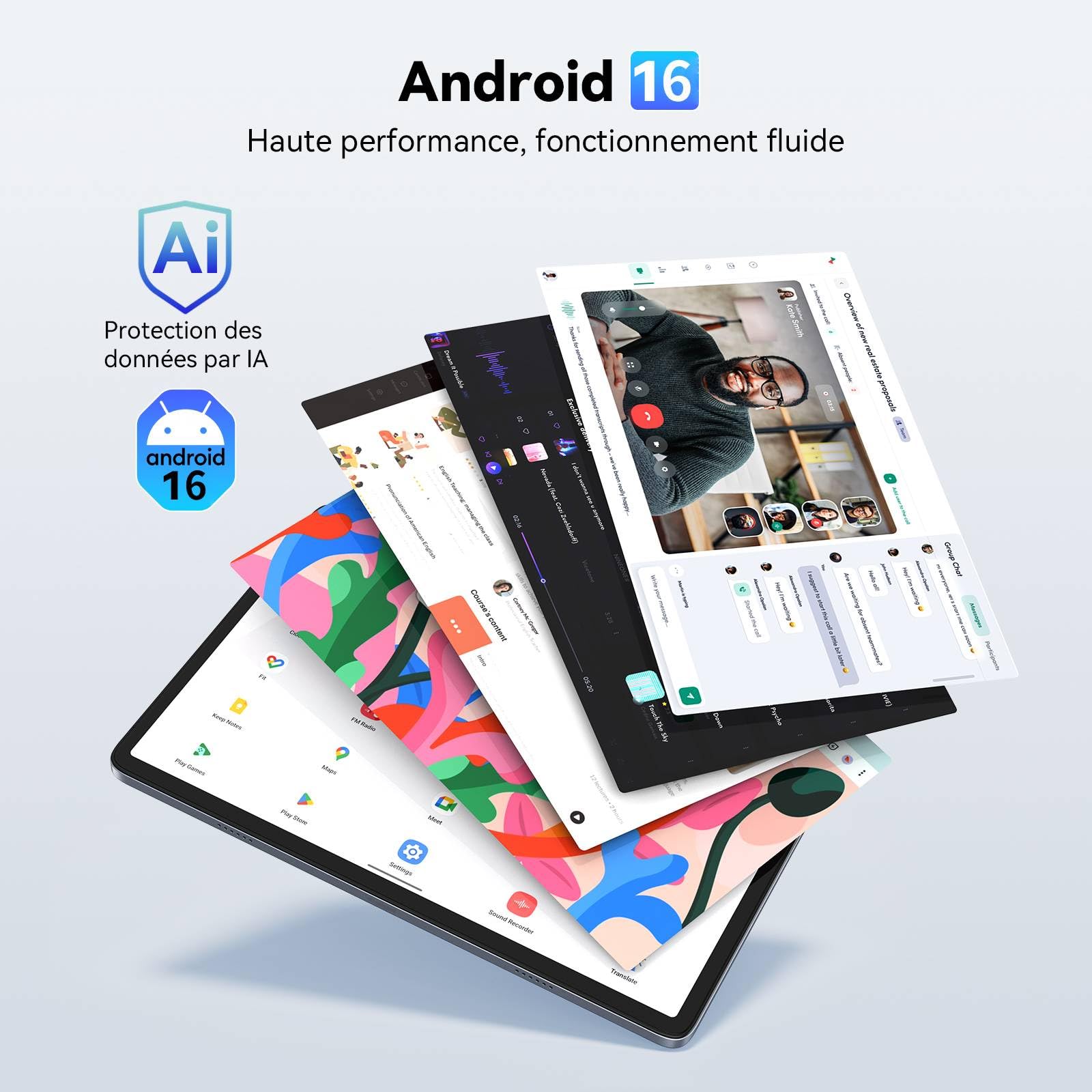 2026 Dernier Modèle Tablette avec Stylet, 10 Pouces Android 16 Tablet