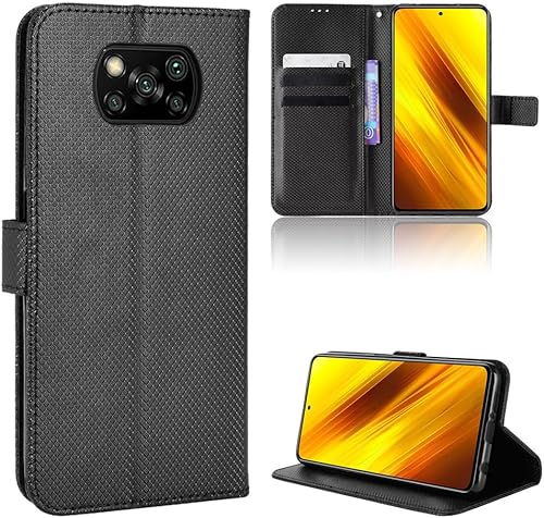 Miniatura 4 de Funda de teléfono para Xiaomi Poco X3 Pro, Funda de cuero para Xiaomi Poco X3 Pro Funda de cuero PU antideslizante, Flip Folio Book Funda de
