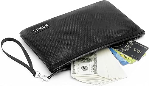 Miniatura 6 de Bolsa de dinero ignífuga (2000), bolsas de documentos ignífugas, bolsa de efectivo bancario con cremallera y correa, adecuada para documentos A5,