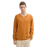 TOM TAILOR 1039811 Pullover, 37091-Peanut Brown Dark Melange