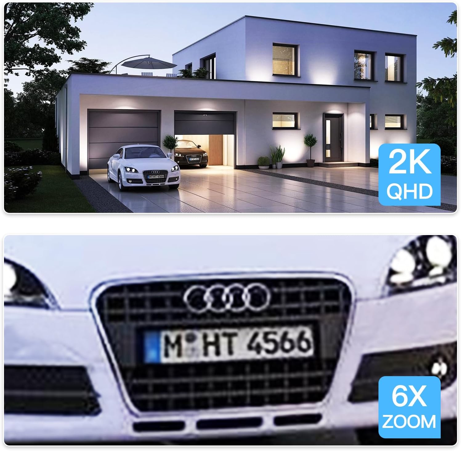 BEENOCAM Solar Security Cameras Wireless Outdoor, 360° PTZ Camera with Spotlight Siren/Motion Detection/Human Tracking/Color Night Vision/2.4GHz Wi-Fi/2-Way Audio/Waterproof