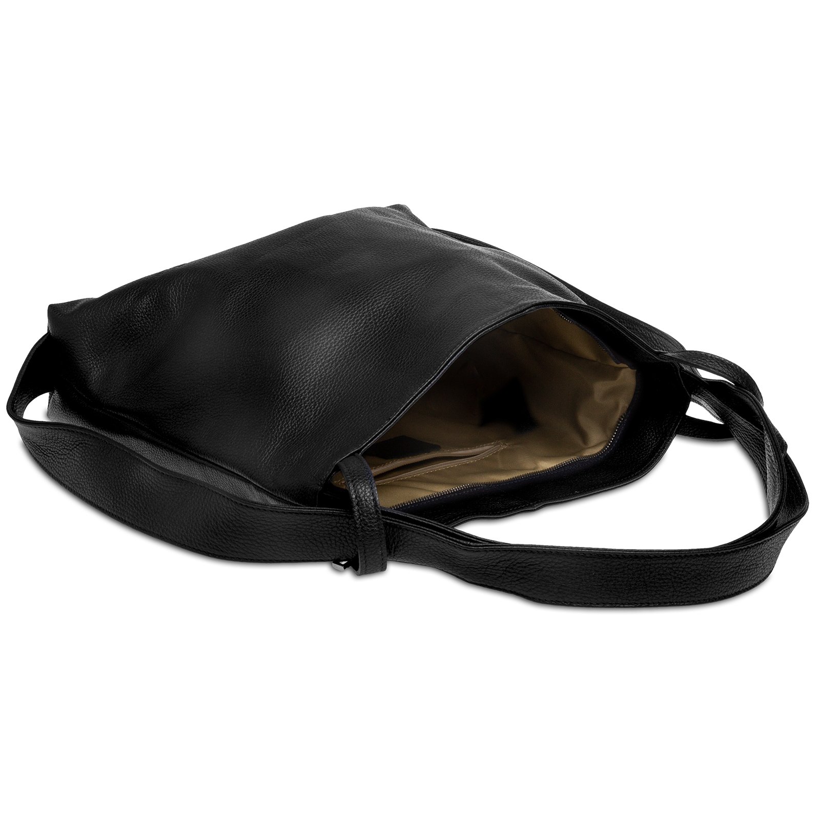 Caspar 2in1 Große Leder Rucksack Schultertasche XL Elegante Damen Handtasche - PREMIUM LINE - Modell No.786 - Made in Italy