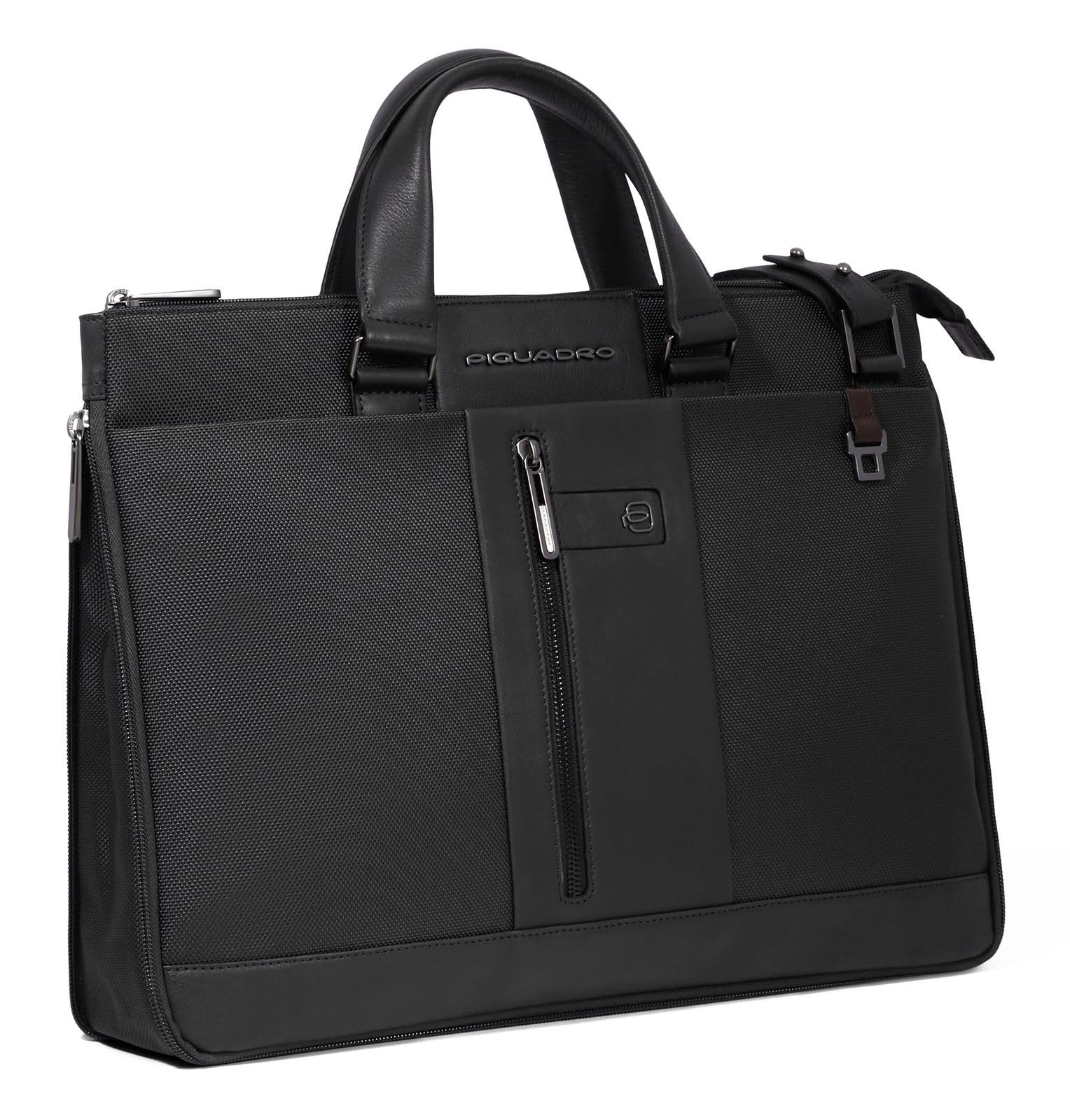 PIQUADRO Cartella sottile per laptop 15,6" e iPadPro 12,9" Uomo pelle e tessuto