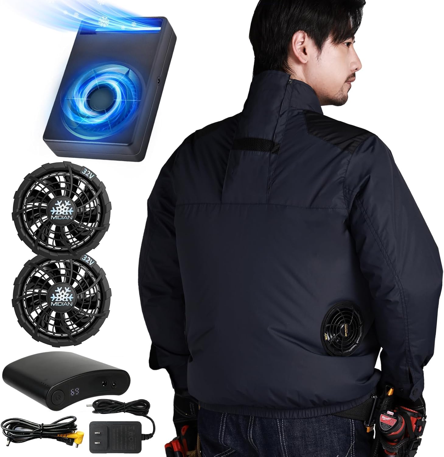 Amazon.co.jp: [MIDIAN] 【冷風機搭載-32V超強力冷風機服】2025冷風機