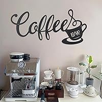 Vista 5 de QQCYLYY Decoración de pared de taza de café, letrero rústico de metal para colgar en la pared, arte de pared de metal para decoración del hogar