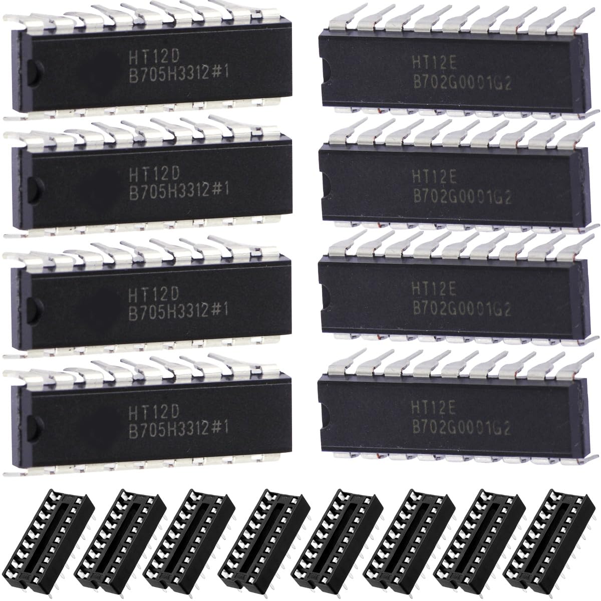2-Piece HT12D DIP IC Chip - Remote Control Encoder Circuit - Holtek Compatible
