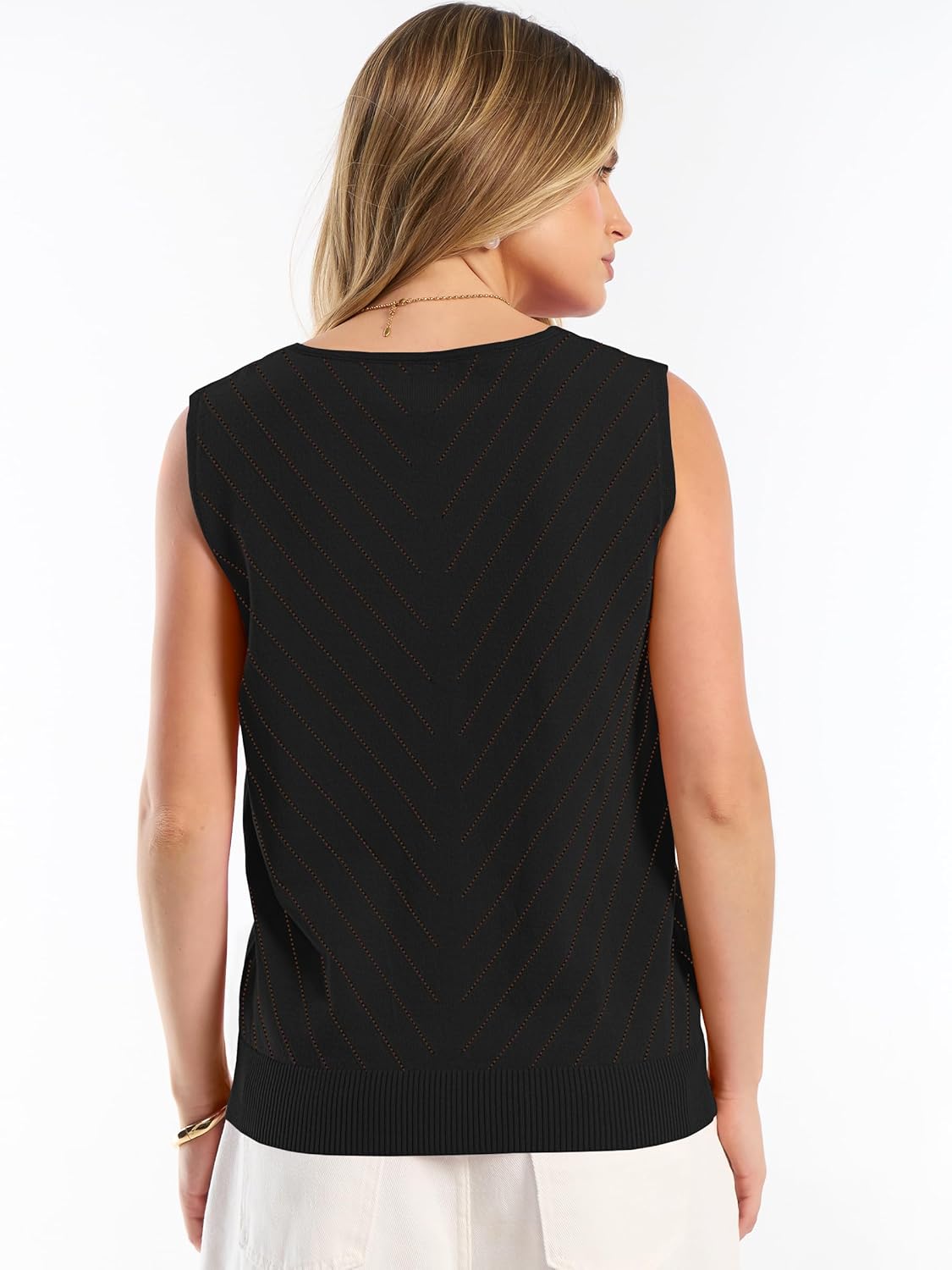 ANRABESS Womens V Neck Tank Tops Sleeveless Knit Summer Sweater Shirts 2026 Trendy Business Casual Dressy Work Outfits - Image 4