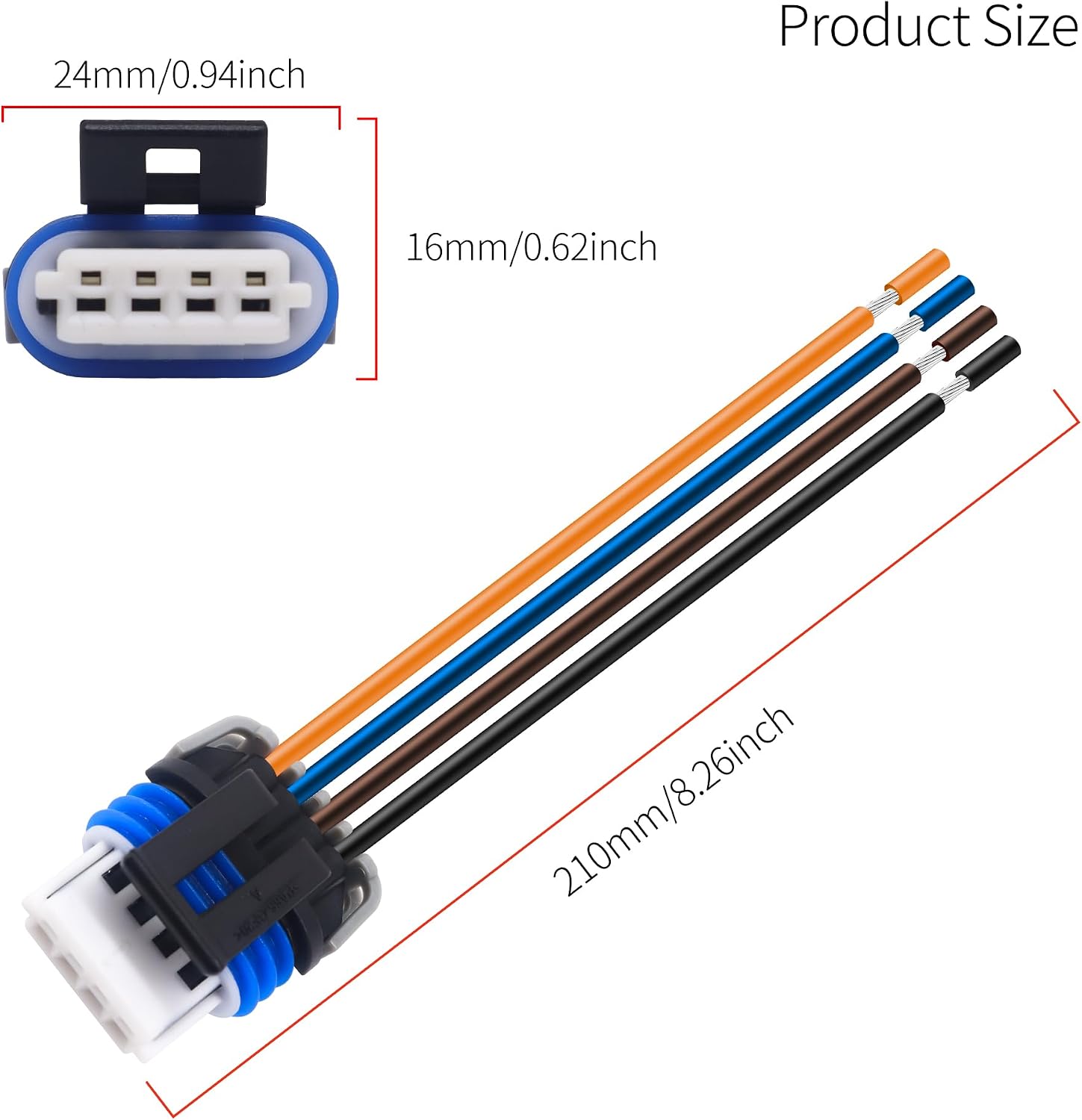 HiSport Set 8 Ignition Coil Connector Wiring Pigtail Harness Compatible with GM LS2 LS7 D581 D585 LS2 LS7 LQ4 5.3 6.0 8.1 Truck