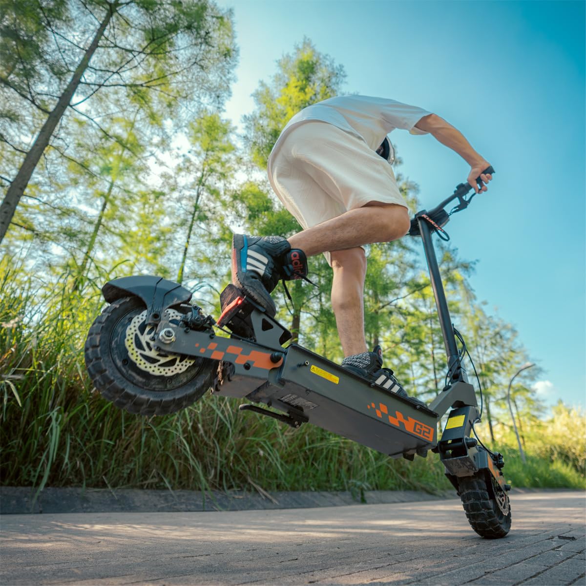KuKirin G2 Monopattino Elettrico Adulto Pieghevole, Versioni 500W e 800W Performance, Pneumatici Tubeless 10 Pollici, Doppia Sospensione, Doppio Freno a Disco