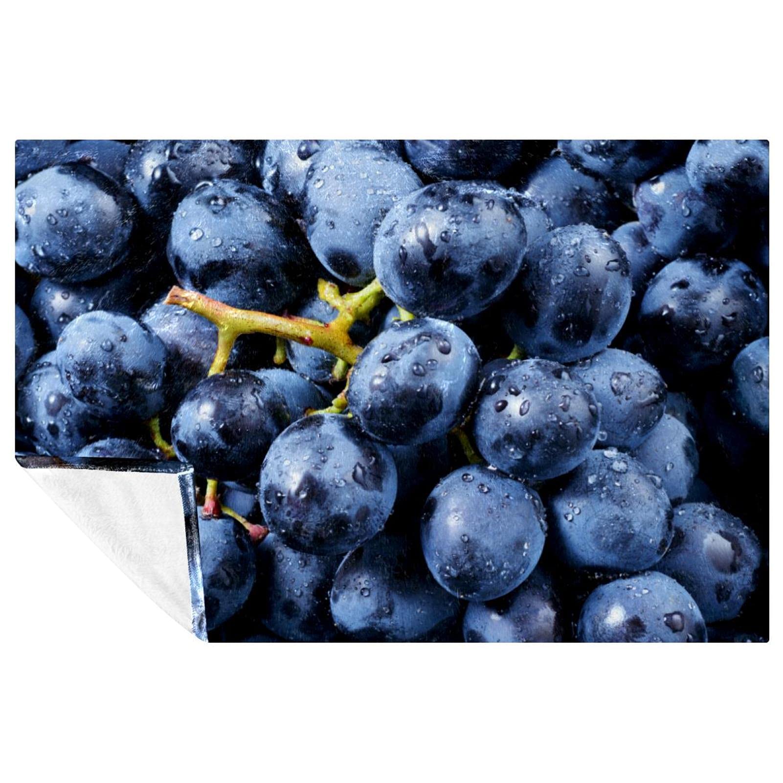 Couverture chaude canapé contre le froid motif raisin