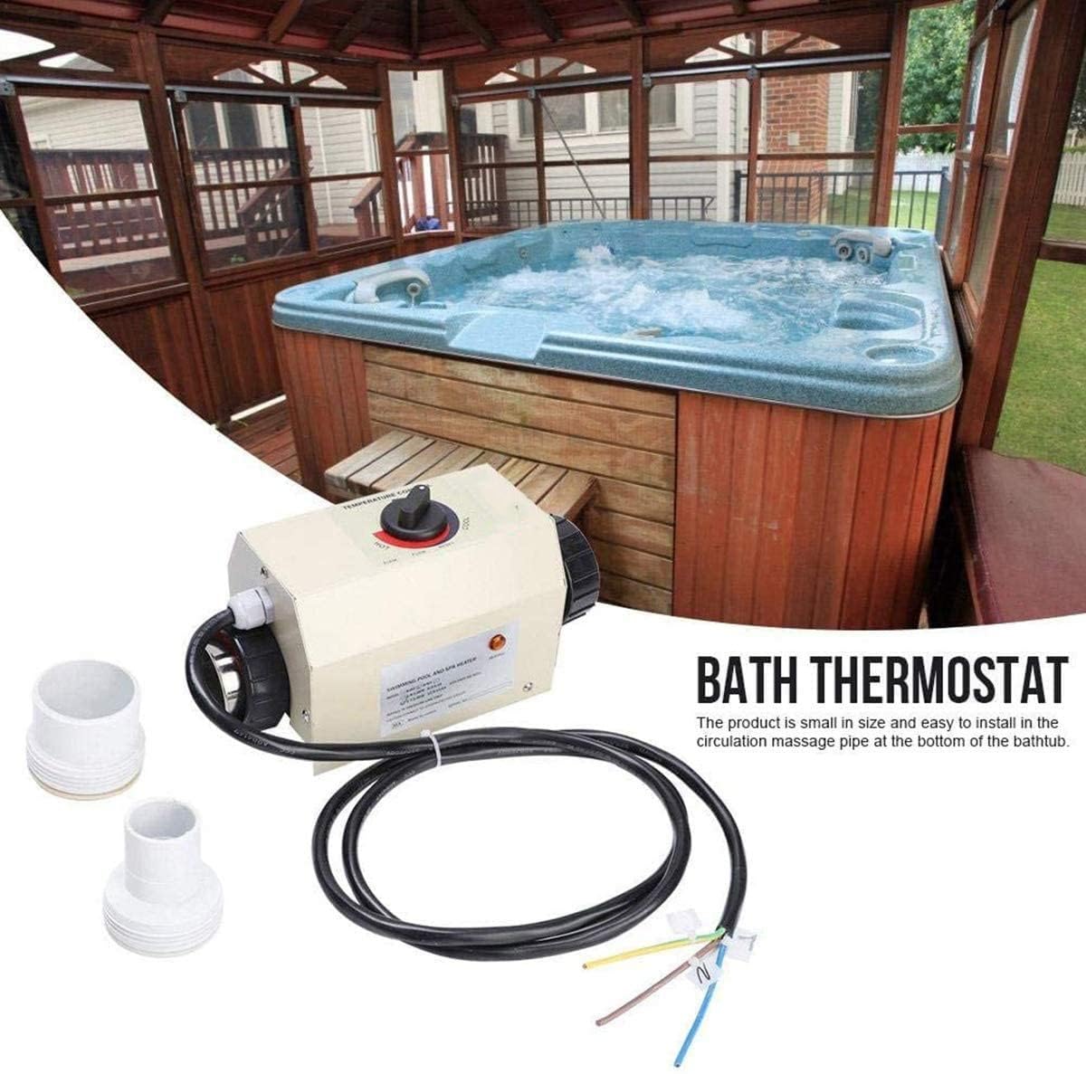 AYCHLG Swimming Pool Heat Pump, Electric Swimming Pool Heater for Above Ground Pools, up to 2000gallons, Max Output 12000BTU/hr, Heat Exchanger,110V~120V/60Hz No Plug