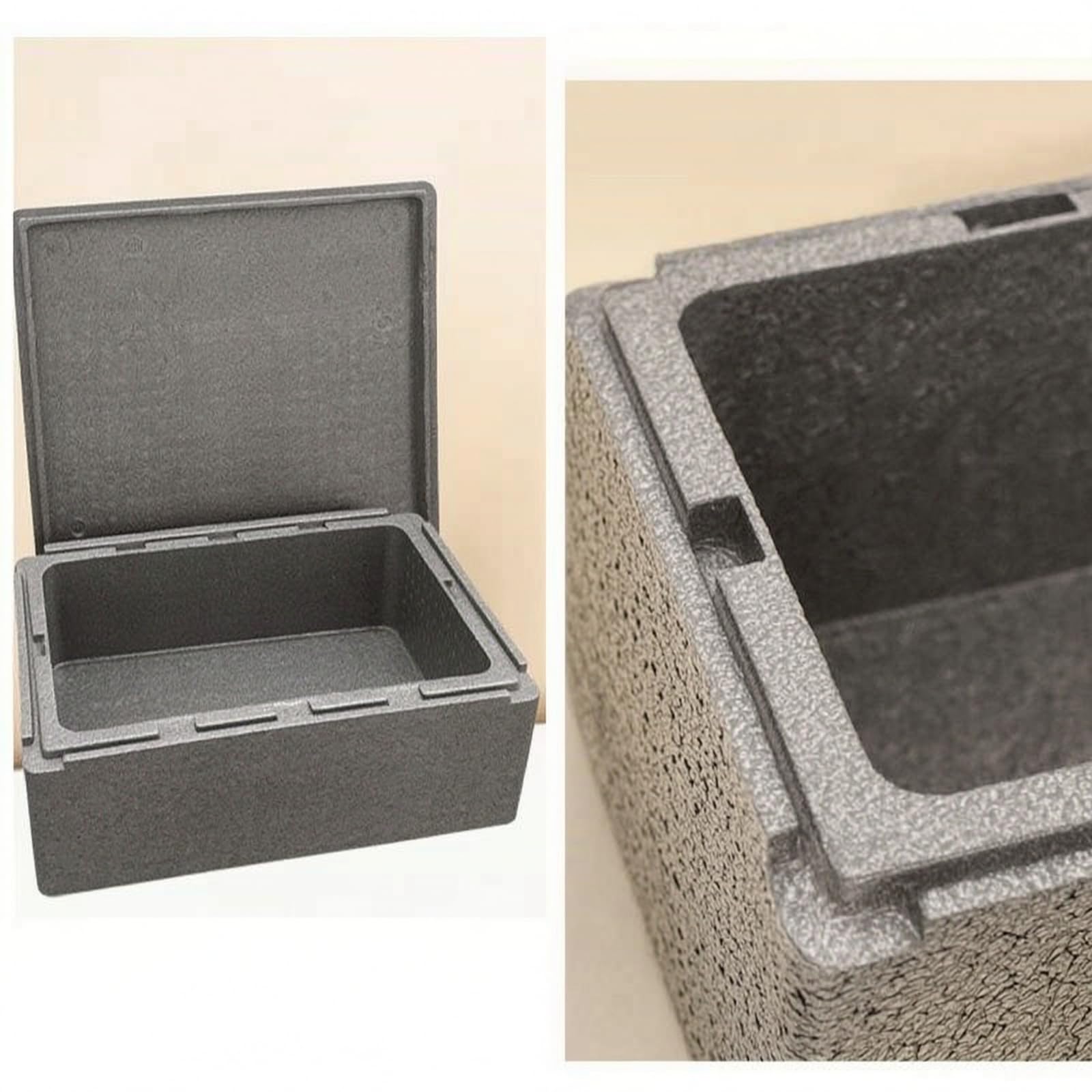 Contenedor Isotérmico de Alimentos Caja, 31L Tapa Sólida Gris + Caja Vacía
