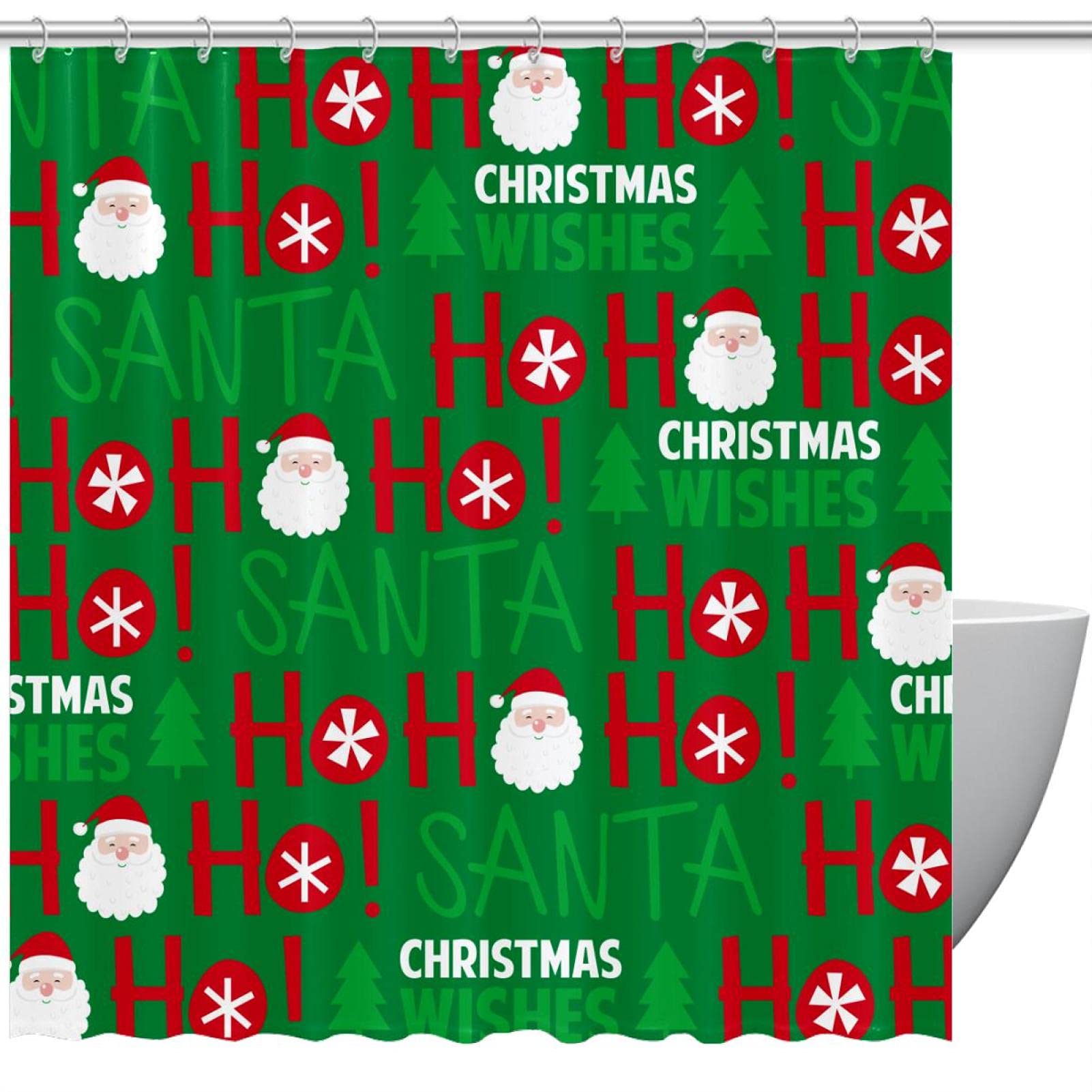 Rideau de douche Père Noël pour partager la magie des fêtes en famille