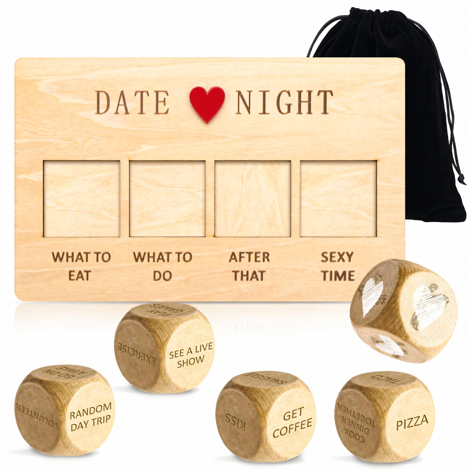 WEILAOK Date Night Dice Age 3+, Date Date Night Dice Couples Gift Ideas, Valentines Games, Dice Game, Decision Dice, Date Night Ideas for couples, Date Night, Birthdays, Anniversaries, etc
