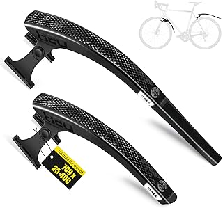 ENLEE ENLEE 2pcs Bike Fender Set - Reflective Road/Gravel Bike Fenders, Lightweight Black Bicycle Fender, Front and Rear Bike Mud Guard, Suitable for Bikes Tires: 700 X 25C~40C
