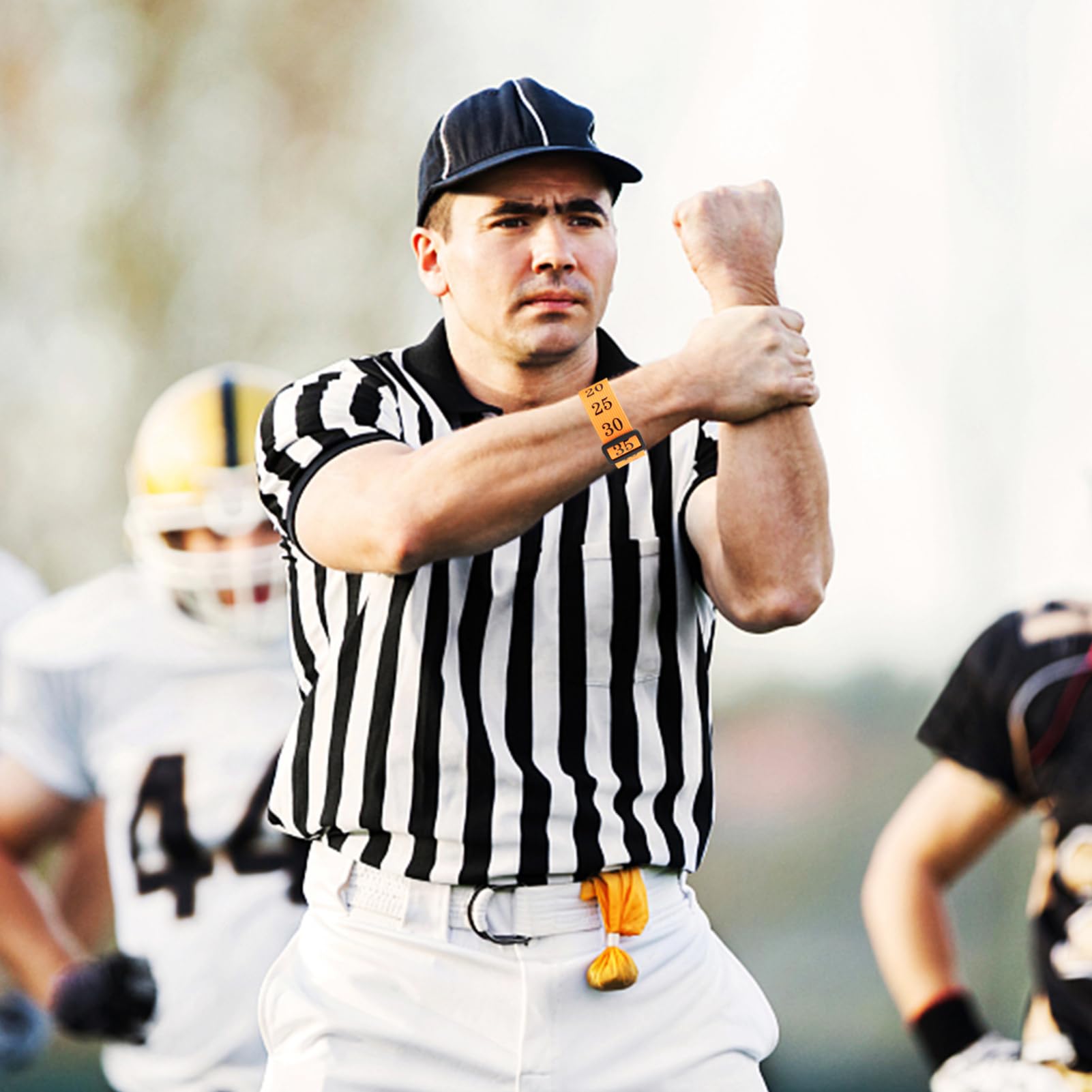 ibasenice Cinturilla de árbitro de fútbol Banderas de arbitro de Futbol Cosas de fútbol Clips Equipo de fútbol Silbato Colgante Silbato para Entrenadores poliéster