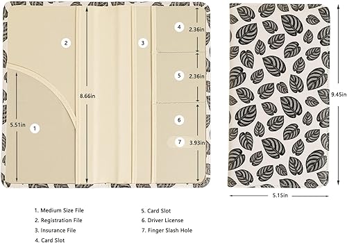 Miniatura 10 de Tarjetero de registro y seguro de automóvil, soporte para documentos de automóvil, soporte de seguro y registro con cierre magnético, organizador