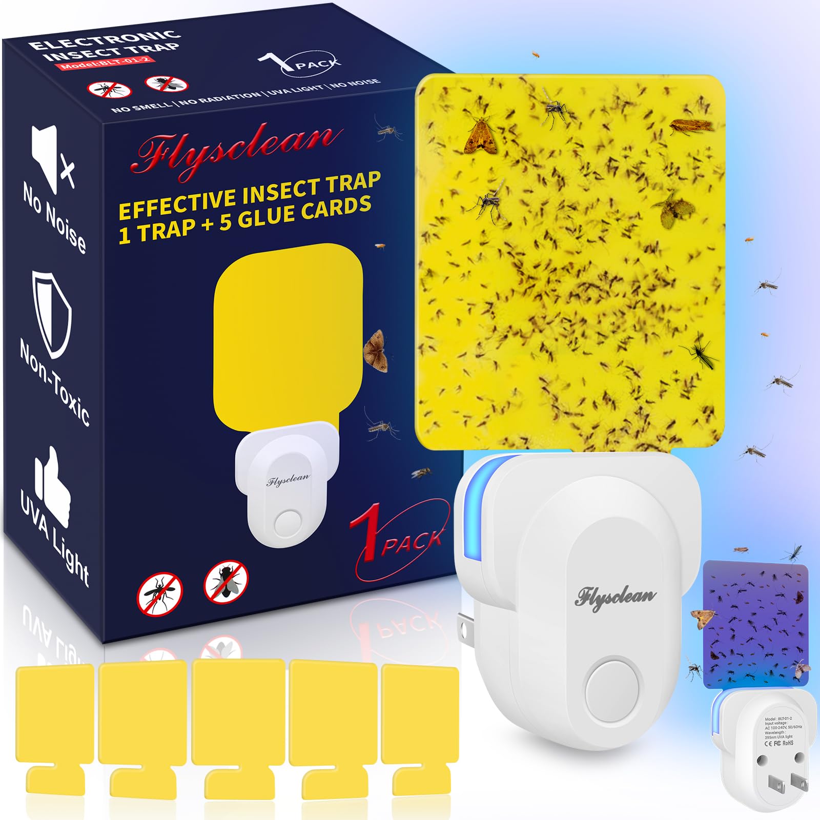 Flying Insect Trap Plug-in, Indoor Mosquito &amp; Gnat Killer