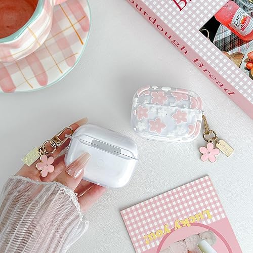 Miniatura 4 de Funda transparente para Airpods Pro de 21 generación, funda protectora de TPU suave con flores de poliuretano termoplástico (TPU) Pro de 2