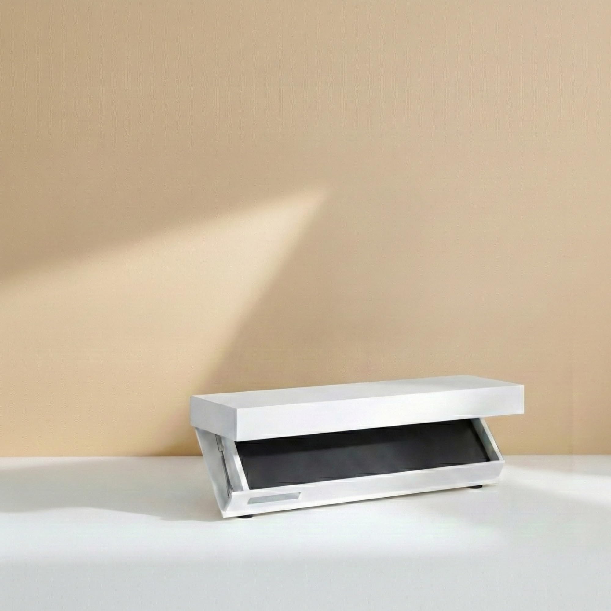 Mensola con Cassetto Segreto 1 ripiano Moderno con Scomparto Nascosto, Mobile con Scomparto Segreto, ripiano Nascosto Mensola Scomparto Segreto(White)