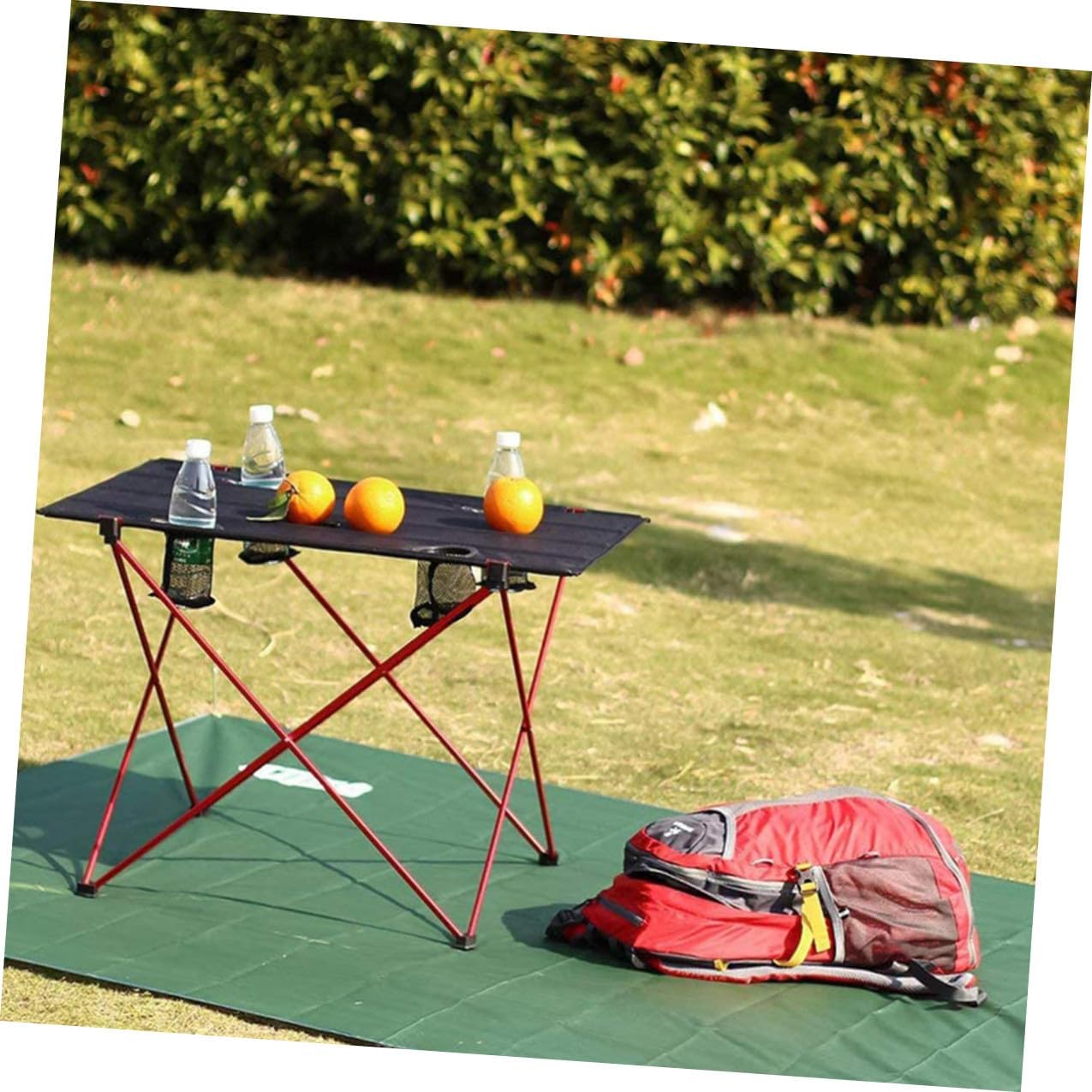 Portable Camping Table Folding Lightweight Aluminum Alloy Small Picnic Table for Outdoor Beach BBQ and Hiking