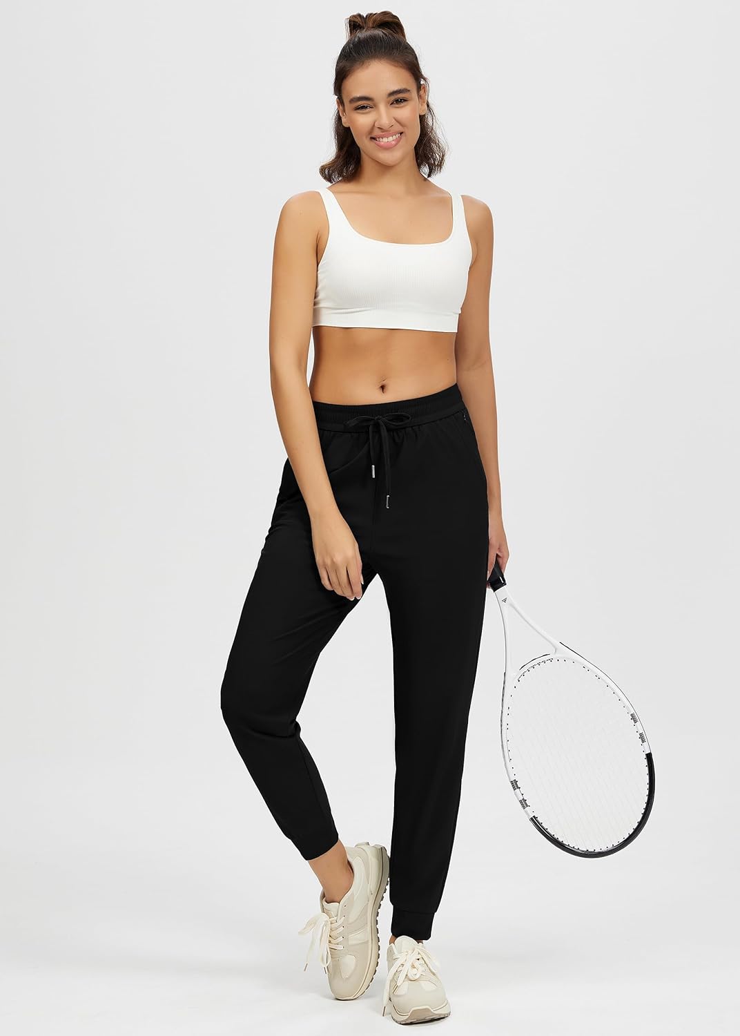 Women's Athletic Pants Lightweight Quick-Dry with Pockets Sweatpants for Tracking, Workout, Lounge, Jogger Pants - Image 7