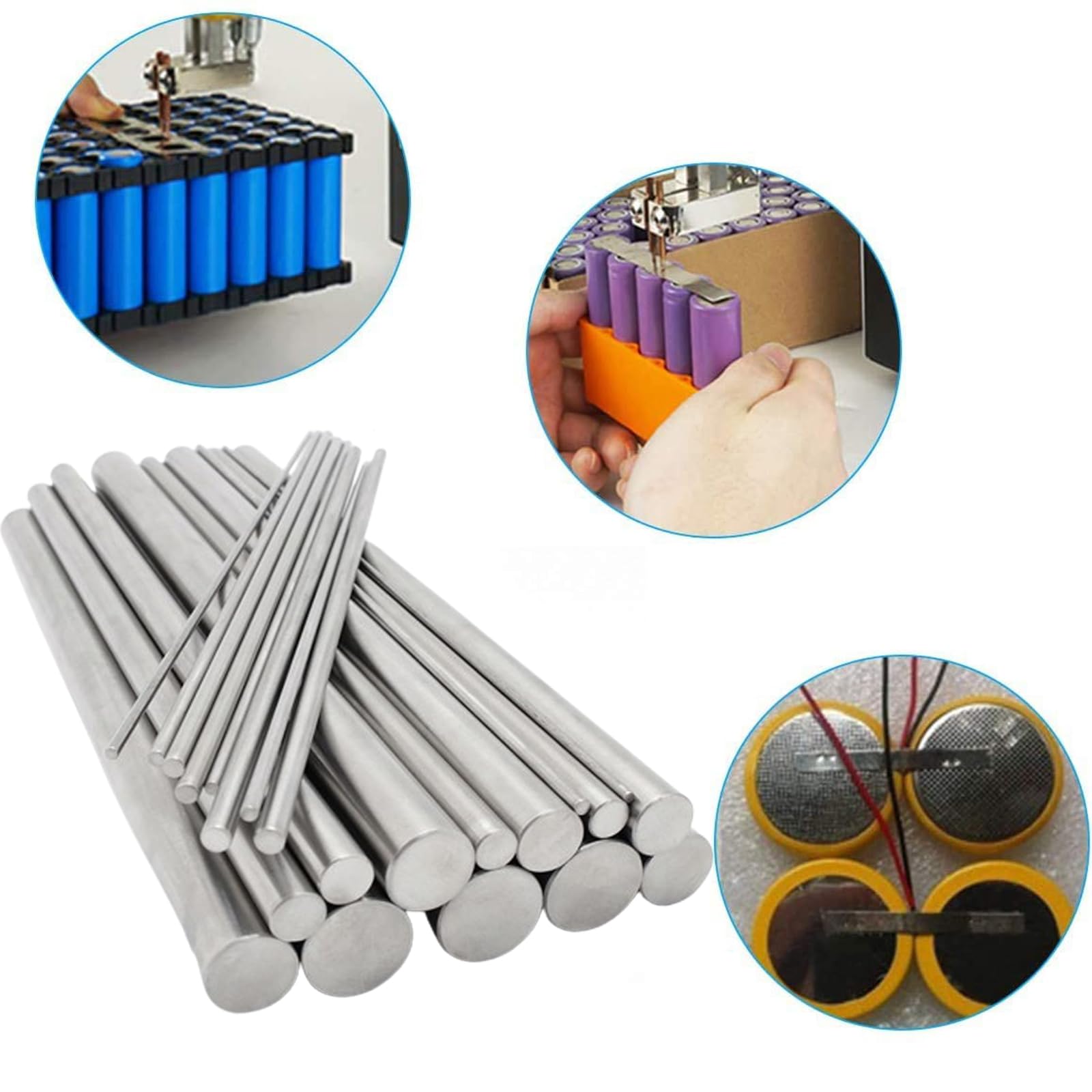 Wolframstab, reiner Wolfram-Vollstab, rund, 99,9% Nickelstäbe, Länge 100 mm, Durchmesser 2–5 mm, geeignet for wissenschaftliche Experimente(Diameter 5mm)