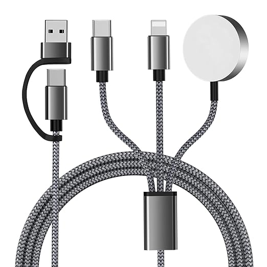 Upgraded 3 in 2 USB C Charger Cable for Apple Watch/iPhone/Airpods, Multi Wireless Fast Charger Compatible with iWatch Ultra/SE/10,9,8,7,6,5,4,3,2,1 and iPhone 16,15,14,13,12,11,Galaxy S23