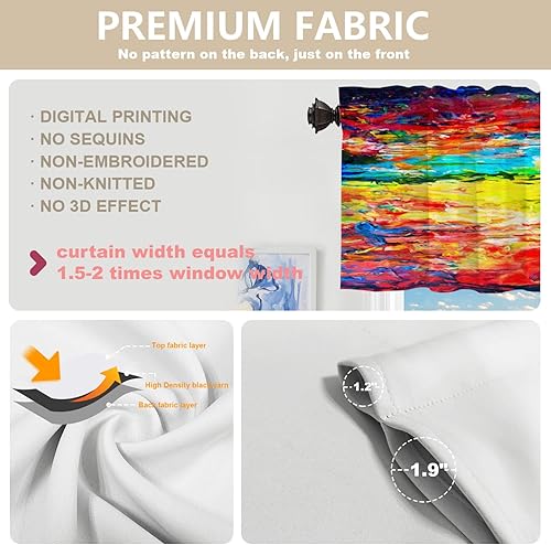 Miniatura 537 de Cenefas de cocina modernas con patrón de cobre marrón dorado para ventanas, cenefas opacas abstractas de marcas de arañazos y cortinas opacas