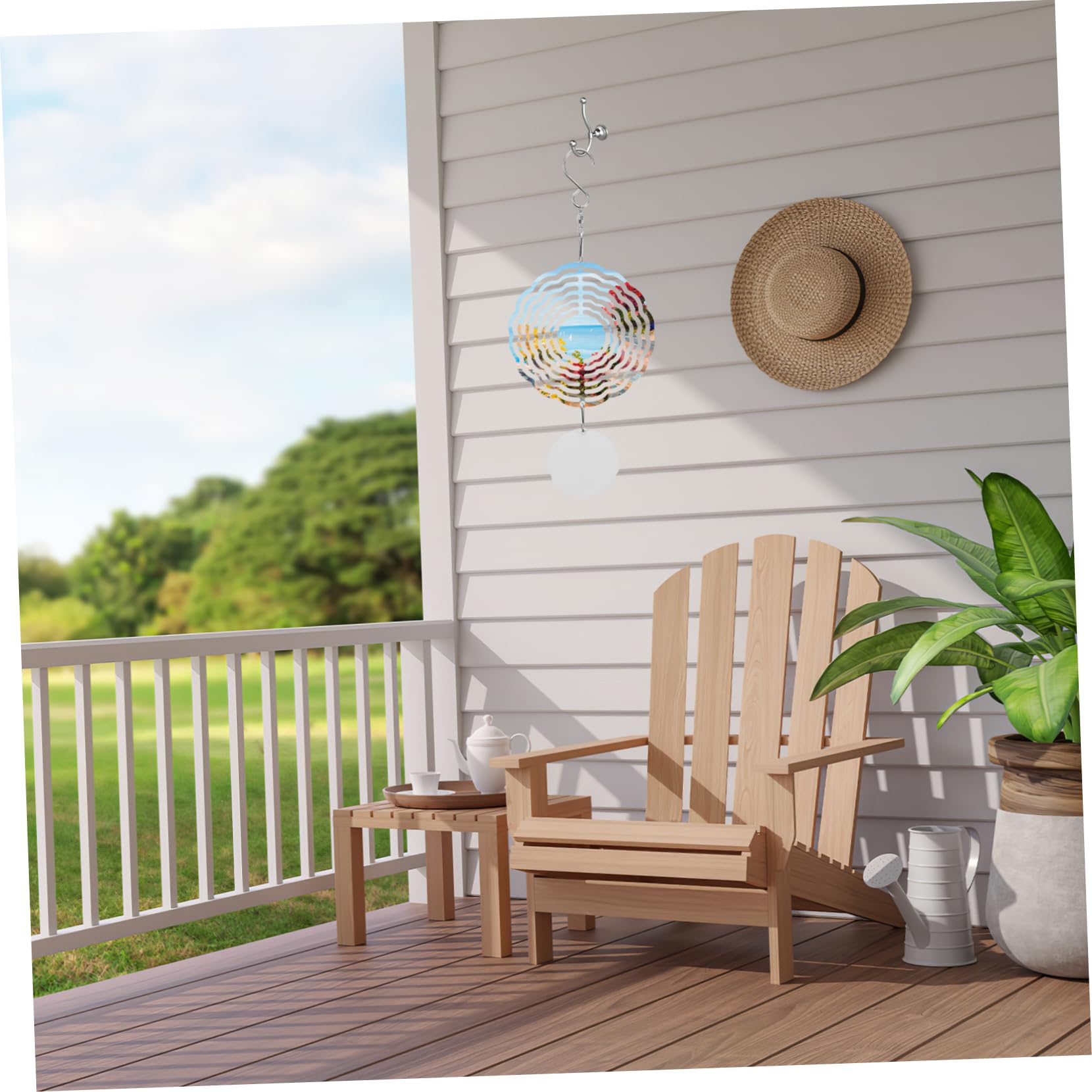 BESPORTBLE 3 Piezas carillón de Viento Giratorio Molino eolico Patio Spinner de Aluminio en Campanas de Viento al Aire de Viento de Aluminio molinete de Puerta