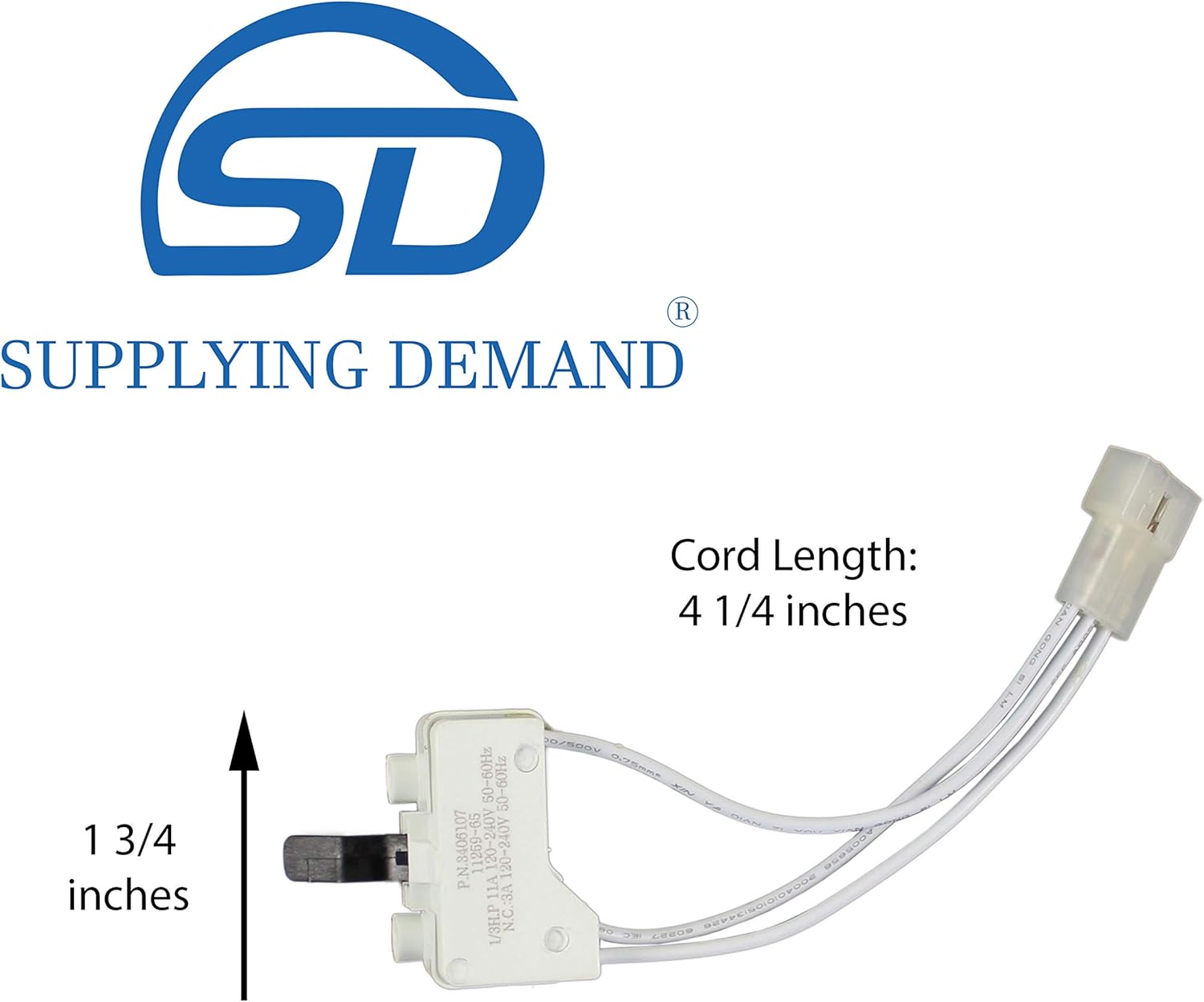 Supplying Demand 3406107 528948 5 Pack Clothes Dryer Door Switch Replacement