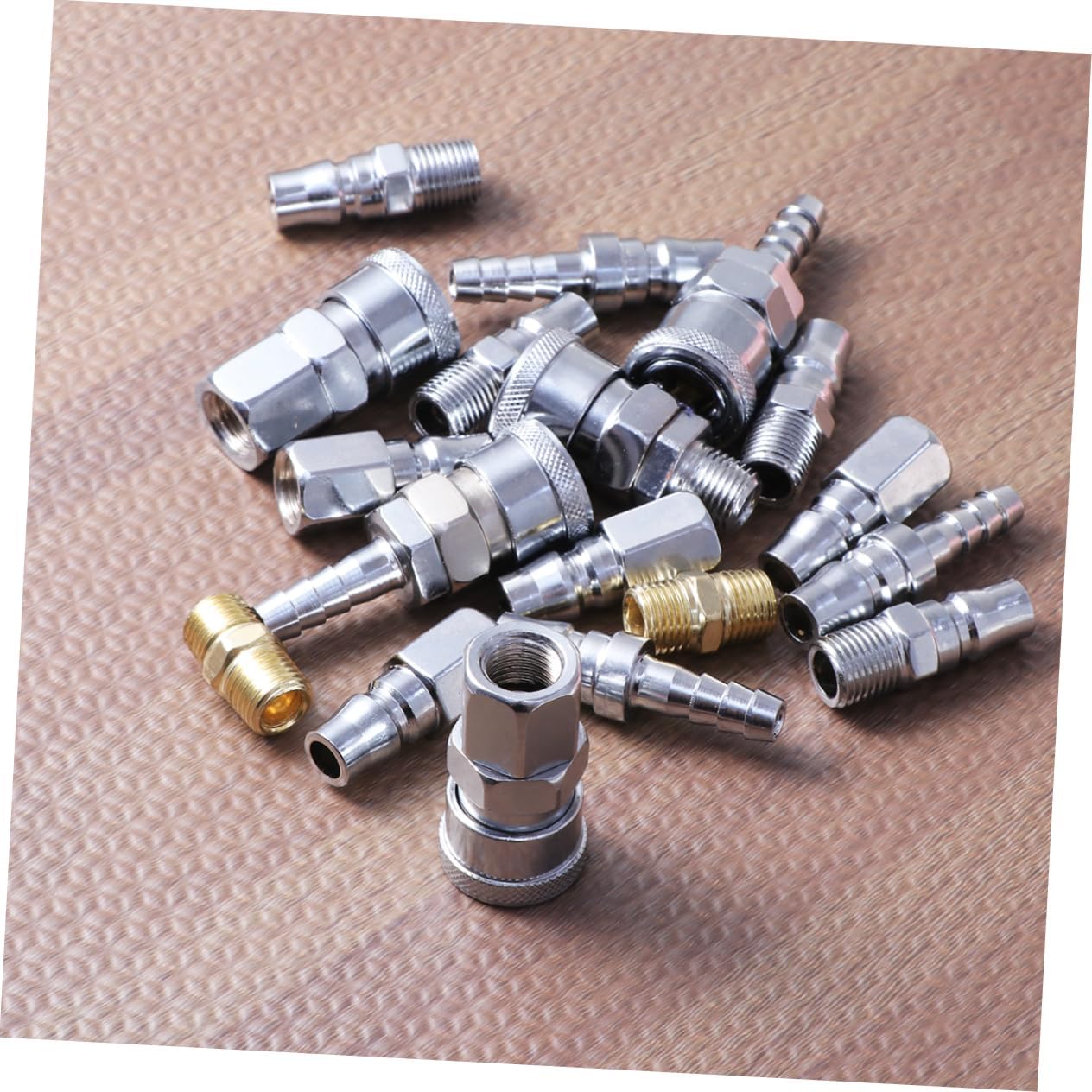 OSALADI 18pcs Fast Joint Kit Hose Connector Fittings for Air Tools Quick Release Male Female Couplings Durable Compressor Accessories for Efficient Connection
