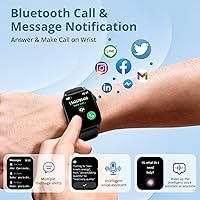 Vista 2 de BRHE Relojes inteligentes para mujeres y hombres (respuesta/hacer llamadas), reloj inteligente de 1.89 pulgadas para teléfonos iOS/Android