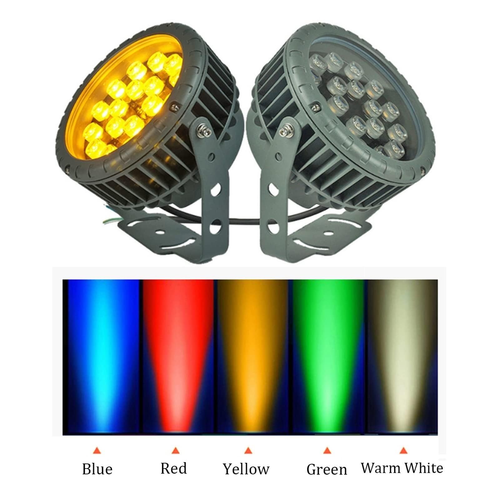 Foco Giratorio - Foco LED De Haz Alto/bajo, IP65, Resistente Al Agua, 270°, Luces Para Árboles De Parque, CA 111-240 V, Reflector Redondo Decorativo Para Exteriores(Blue,24W)