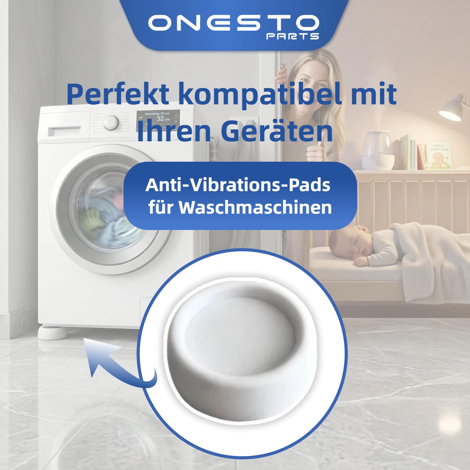 4er-Pack Schwingungsdämpfer Für Waschmaschine &am Produktbild-Vorschau 5